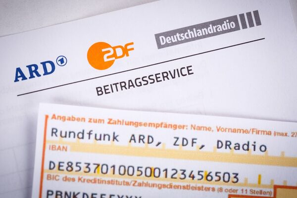 Überweisungsbeleg für Rundfunkgebühren
