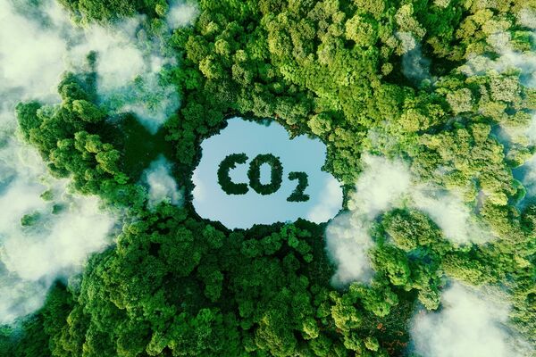 Illustration CO2 Emissionen und Umweltschutz